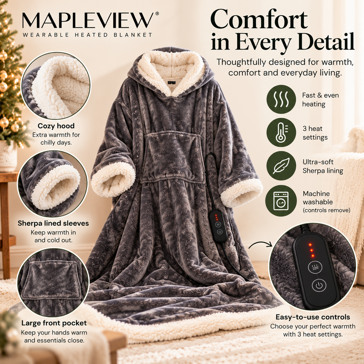 Mapleview™ Wearable Heated Blanket