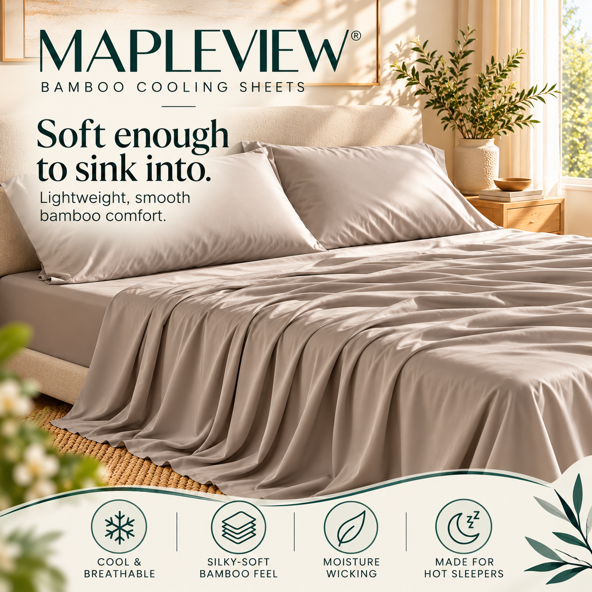 Mapleview® Bamboo Cooling Sheets