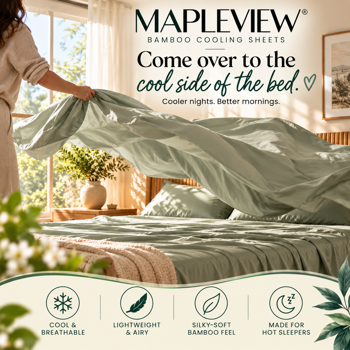 Mapleview® Bamboo Cooling Sheets