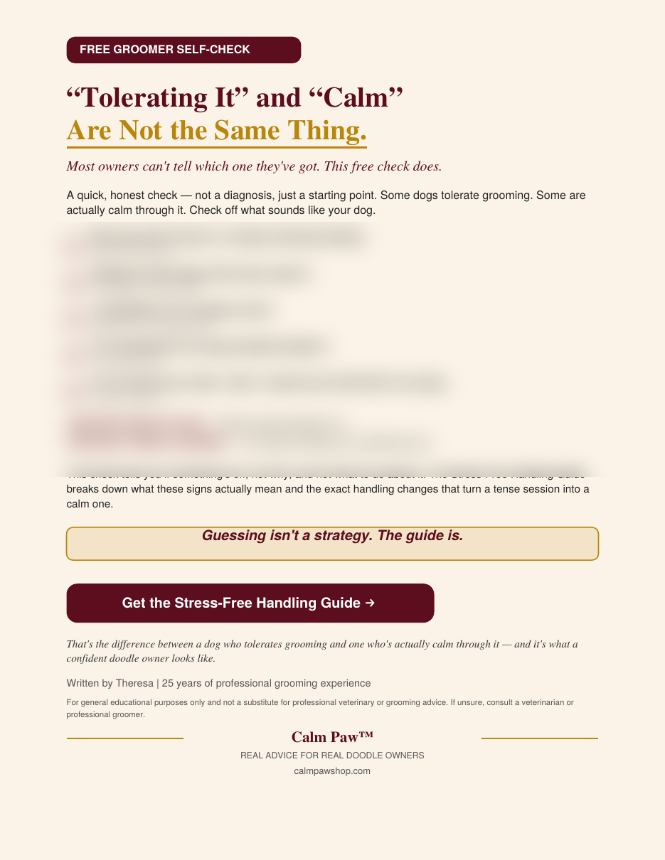Is Your Doodle Grooming-Stressed? (Free Checklist)
